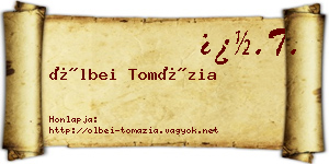 Ölbei Tomázia névjegykártya